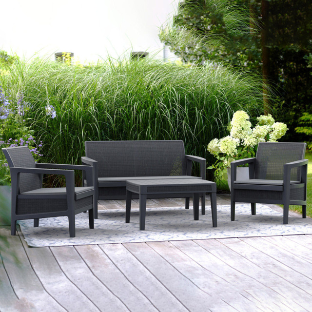 Keter Atlas Graphite 4 Seater Garden Lounge Set - image 1