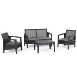 Keter Atlas Graphite 4 Seater Garden Lounge Set - thumbnail 2