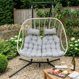 Outdoor Essentials Sophia Double Rattan Hanging Chair - thumbnail 4
