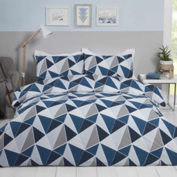 Rapport Home Leo Double Navy Duvet Set