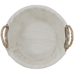 JVL 6.5L Arianna Grey Round Willow Storage Basket - thumbnail 3