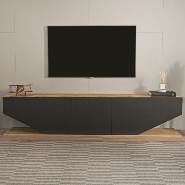 Decorotika Pearl Modern Black and Oud TV Unit - image 1