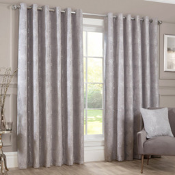 Divante Grace Chenille Eyelet Curtain Navy 137 x 168cm