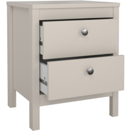 Florence Madrid Cashmere 2 Drawer Bedside Table - thumbnail 3