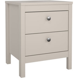 Florence Madrid Cashmere 2 Drawer Bedside Table - thumbnail 2