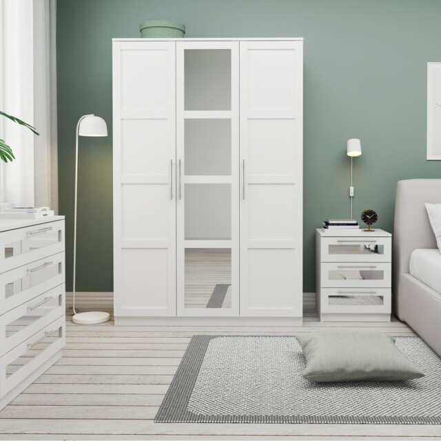 Finley 3 Door Mirrored Wardrobe - image 1