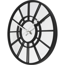Charles Bentley Buttermere 50cm Black Mirrored Skeleton Indoor and Outdoor Wall Clock - thumbnail 4