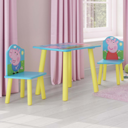Kidsaw Peppa Pig 2 Seater Blue and Yellow Table and Chairs