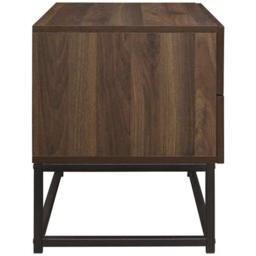 Houston 2 Drawer Walnut Wood Bedside Table - thumbnail 4