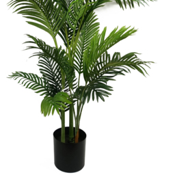 Leaf Artificial Palm Tree with Gold Metal Planter 180cm - thumbnail 3