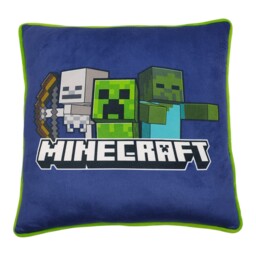 Minecraft Main Mobs Printed Cushion Blue