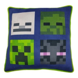 Minecraft Main Mobs Printed Cushion Blue - thumbnail 2
