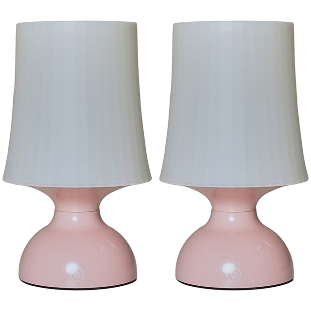 ValueLights Colmar 2 Pack Pink Table Lamp - image 1