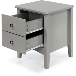 Como 2 Drawer Light Grey Petite Bedside Table - thumbnail 4