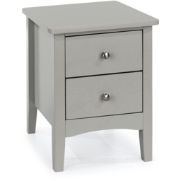 Como 2 Drawer Light Grey Petite Bedside Table - thumbnail 3
