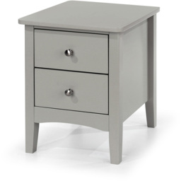 Como 2 Drawer Light Grey Petite Bedside Table - thumbnail 2
