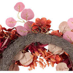 Autumn Hydrangea and Dahlia Wreath Burnt Orange - thumbnail 4