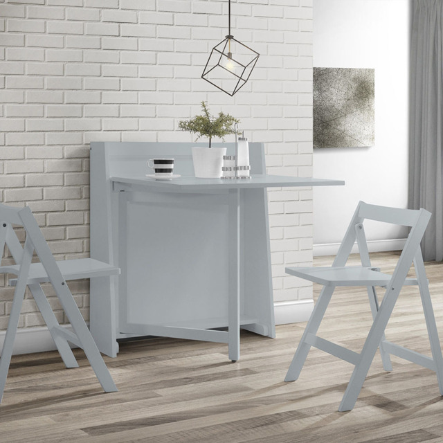 Julian Bowen Helsinki 2 Seater Compact Folding Dining Set Light Grey - image 1