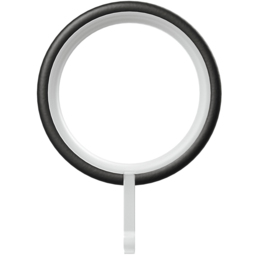 Rothley Matt Black Curtain Rings 10 Pack