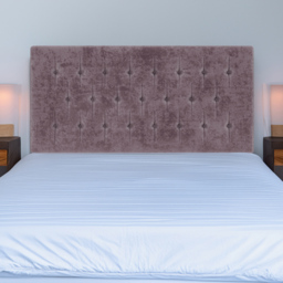 Bedmaster Lona Super King Size Mauve Naples Velvet Buttoned Headboard