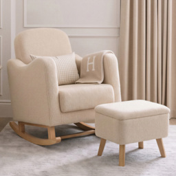 Bebe & Beyond Soother Oat Ted Nursing Chair and Stool