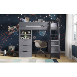 Flair Cosmic Wooden Grey Sleeper Bed with Storage - thumbnail 4