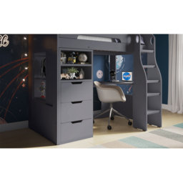 Flair Cosmic Wooden Grey Sleeper Bed with Storage - thumbnail 3