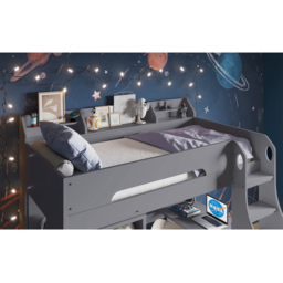 Flair Cosmic Wooden Grey Sleeper Bed with Storage - thumbnail 2