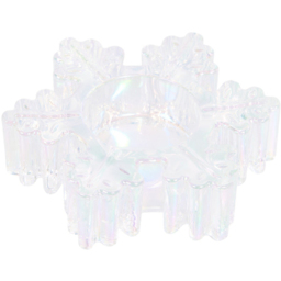 Clear Snowflake Glass Tealight Holder - thumbnail 4