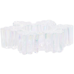 Clear Snowflake Glass Tealight Holder - thumbnail 3