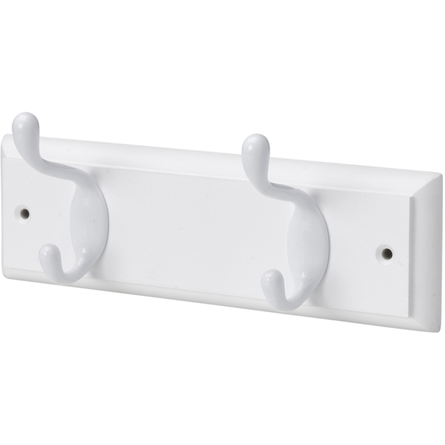Headbourne White 2 Hook Coat Rail - image 1