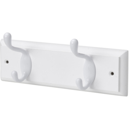 Headbourne White 2 Hook Coat Rail - thumbnail 1