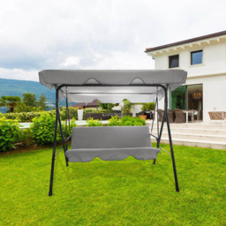 Hortus 3 Seater Grey Hammock Swing Chair - thumbnail 4