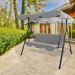 Hortus 3 Seater Grey Hammock Swing Chair - thumbnail 3