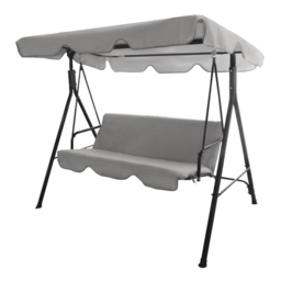 Hortus 3 Seater Grey Hammock Swing Chair - thumbnail 2