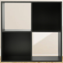Jane 4 Shelf Black Cube Storage Unit - thumbnail 1