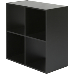 Jane 4 Shelf Black Cube Storage Unit - thumbnail 4