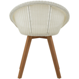Premier Housewares Lovina White Rattan Effect Dining Chair - thumbnail 3