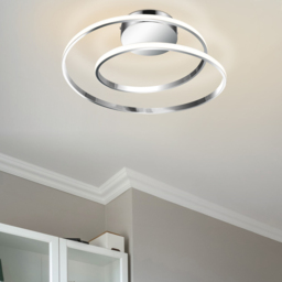 Cosylyte Alston Chrome 2 Ring LED Flush Ceiling Light - thumbnail 2