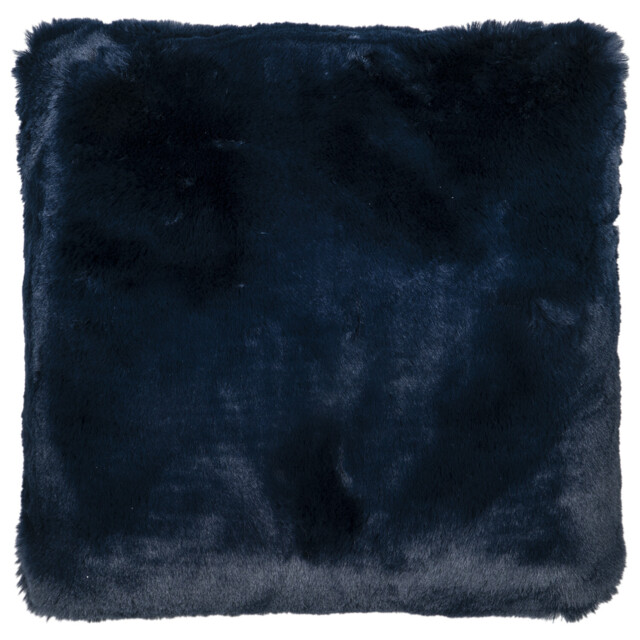 Divante Rabbit Faux Fur Navy Cushion 45 x 45cm - image 1