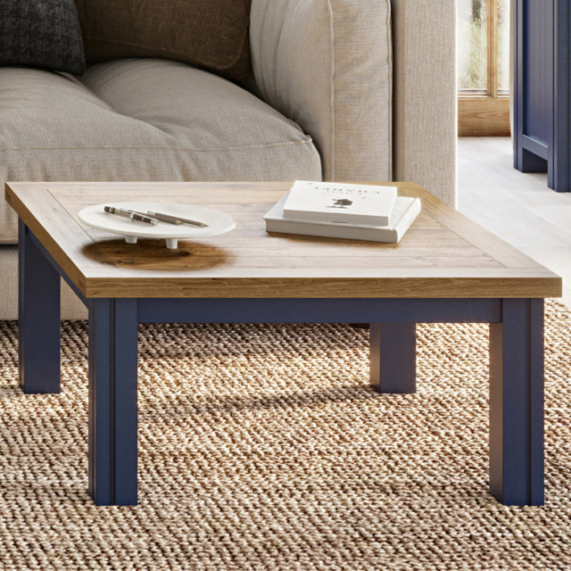 Baumhaus Splash of Blue Wooden Square Coffee Table - image 1