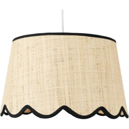 Tilda Scallop Natural and Black Pendant Light Lamp Shade