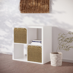 Homebase Scalloped Paper Rope Cube Storage Insert 2 Pack - thumbnail 2