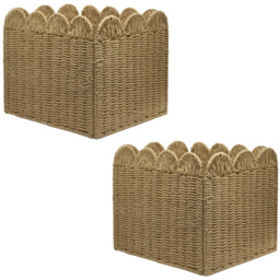 Homebase Scalloped Paper Rope Cube Storage Insert 2 Pack - thumbnail 1