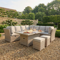 New Hampshire 9 Seater Firepit Set - Natural - thumbnail 1