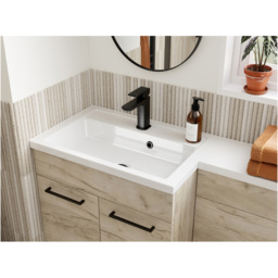 Bathstore Panama 2 Door Oak Floor Standing Tall Unit 350mm - thumbnail 4