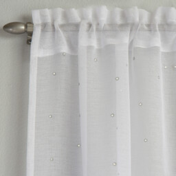White Jewel Panel Viole Curtain 229 x 140cm - thumbnail 2