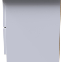 Crowndale Camden 2 Drawer White Gloss Bedside Table - thumbnail 4