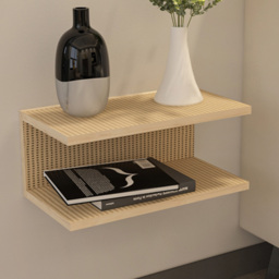 Decorotika Ramira 2 Shelf Hazeran Floating Bedside Table - thumbnail 1