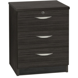 R White Cabinets Black 3 Drawer Storage Chest - thumbnail 2